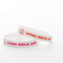 Load image into Gallery viewer, Asthma Medical Alert Bracelet - Hot Pink and Orange